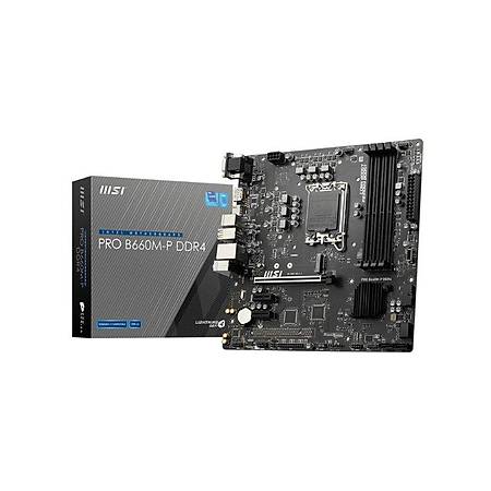 MSI PRO B660M-P DDR4 DDR4 4600MHz VGA HDMI DP M.2 USB3.2 mATX Soket 1700