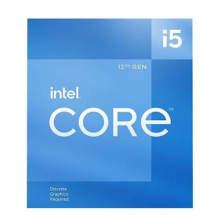 Intel Core i5 12400F Soket 1700 2.5GHz 18MB Cache lemci Fanl Kutulu
