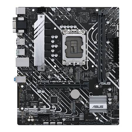 ASUS PRIME H610M-A D4-CSM DDR4 3200MHz VGA HDMI DP M.2 USB3.2 mATX Soket 1700