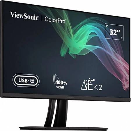 ViewSonic VP3256-4K 31.5 3840x2160 60Hz 5ms HDMI DP Type-C HDR10 Curved  IPS Monitr