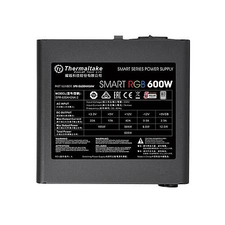 Thermaltake Smart RGB 600W 80+ RGB Led Power Supply