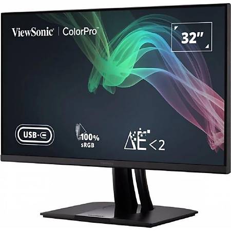 ViewSonic VP3256-4K 31.5 3840x2160 60Hz 5ms HDMI DP Type-C HDR10 Curved  IPS Monitr