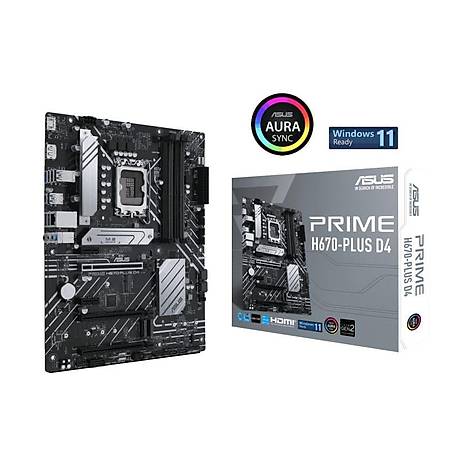 ASUS PRIME H670-PLUS DDR4 5066MHz HDMI DP M.2 USB3.2 Thunderbolt ATX Soket 1700