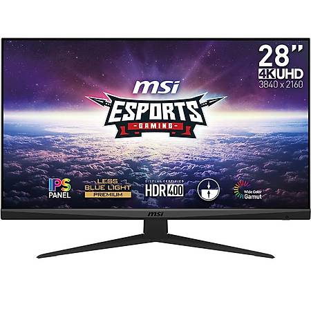 MSI G281UV 28 3840x2160 60Hz 4ms HDMI DP HDR 400 IPS Monitr