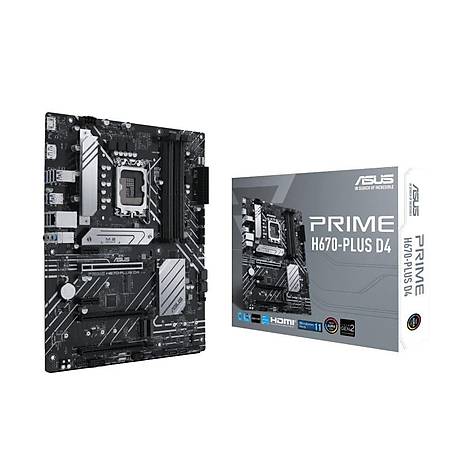 ASUS PRIME H670-PLUS DDR4 5066MHz HDMI DP M.2 USB3.2 Thunderbolt ATX Soket 1700