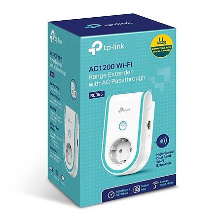 TP-Link RE365 AC1200 5GHz 867Mbps Wi-Fi Priz Soketli Menzil Geniletici