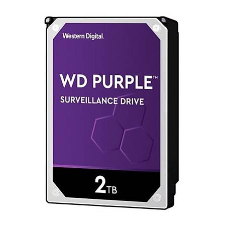 WD Purple 3.5 2TB 5400Rpm 64Mb Sata 3 7/24 Güvenlik Diski WD22PURZ