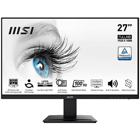 MSI PRO MP273A 27 1920x1080 100Hz 1ms HDMI VGA DP IPS Monitr