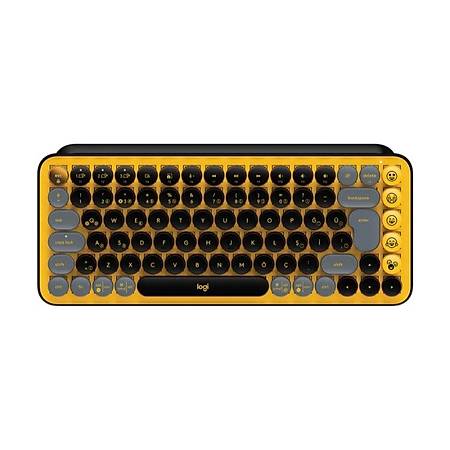 Logitech Pop Keys Kablosuz Mekanik Emoji Klavye Sarı Siyah 920-010818