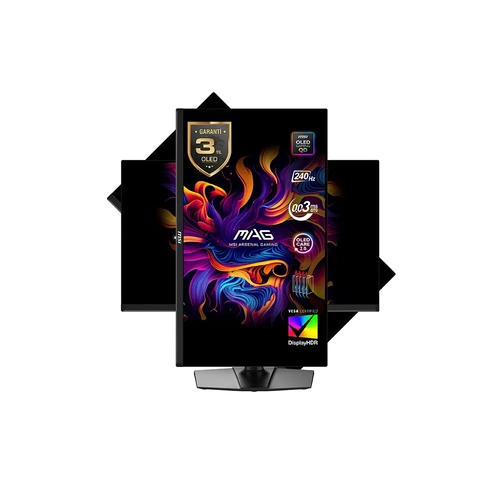 MSI MAG 271QP QD-OLED X24 26.5 2560x1440 WQHD 240Hz 0.03 ms HDMI DP True Black 400 Adaptive Sync QD-OLED Gaming Monitr