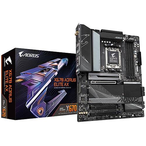 Gigabyte X670 AORUS ELITE AX Wi-Fi DDR5 8000 MHz (OC) PCI-E Gen4 M.2 USB 3.2 HDMI 2.5G LAN Wi-Fi 6E ATX AM5