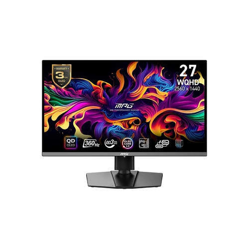 MSI MPG 271QRX QD-OLED 26.5  2560x1440 360Hz 0.03 ms HDMI DP Type-C HDR 400 FreeSync Premium Pro Gaming Monitr