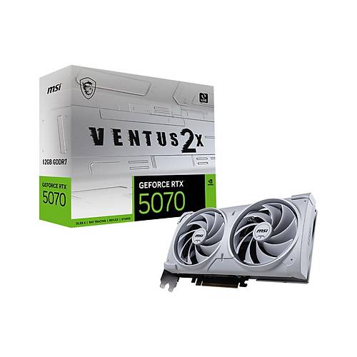 MSI GeForce RTX 5070 12G Ventus 2X White 12GB GDDR7 192bit DX12 PCIe 5.0 (3xDP 1xHDMI) Ekran Kart