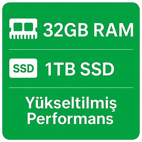 32GB Ram 1TB SSD Disk Ykseltme Paketi
