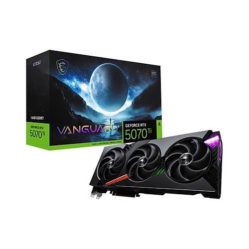 MSI GeForce RTX 5070 Ti 16G Vanguard Soc 16GB GDDR7 256bit DX12 PCIe 5.0 (3xDP 1xHDMI) Ekran Kart