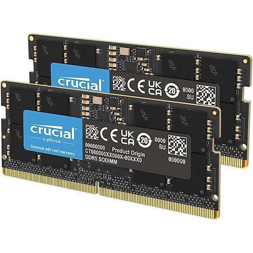 Crucial 48GB (2x24GB) DDR5 5600MHz SODIMM 1.1V CL46 Notebook Ram