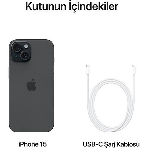 iPhone 15 Siyah 128GB Cep Telefonu