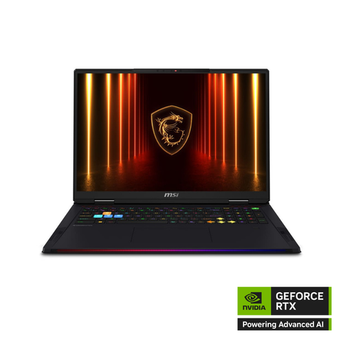 MSI Raider 18 HX AI A2XWJG-215TRUltra 9 285HX 64GB DDR5 4TB SSD 24GB RTX5090 GDDR7 18.0 UHD+ MiniLed 120Hz Windows 11 Home