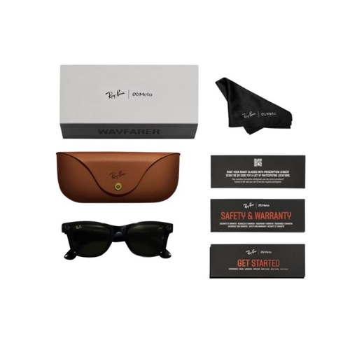 Ray-Ban Meta Wayfarer Ak�ll� G�zl�k Mat Siyah Polarize Grafit RW4006