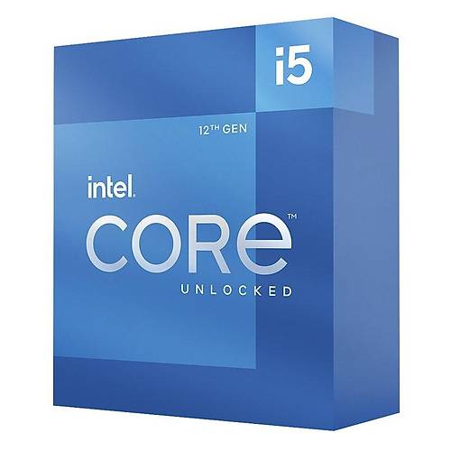 Intel Core i5 12600K Soket 1700 2.8GHz 20MB Cache lemci Fansz Kutulu