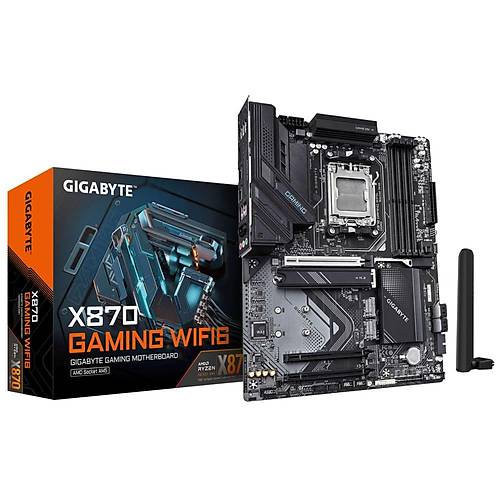 Gigabyte X870 GAMING WIFI6 DDR5 8200 MHz (OC) M.2 USB 2.0 USB 3.2 HDMI USB-C 2.5G LAN ATX Soket AM5