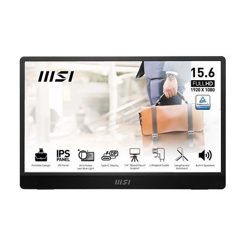 MSI PRO MP161 E2 15.6 1920x1080 60Hz 4ms HDMI Type-C Portatif IPS Monitr