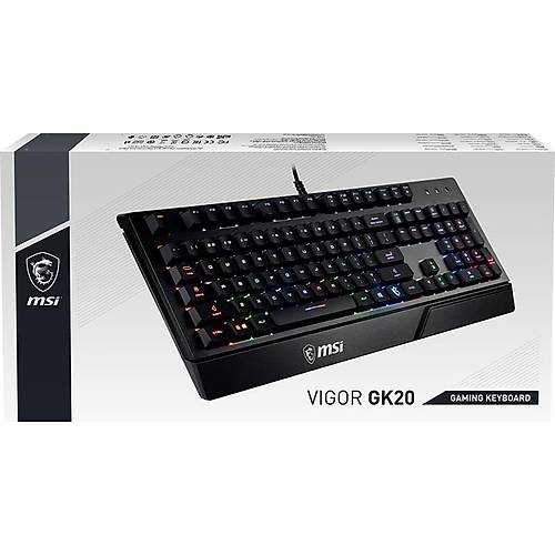 MSI Vigor GK20 Rainbow Kablolu Q TR Oyuncu Klavye