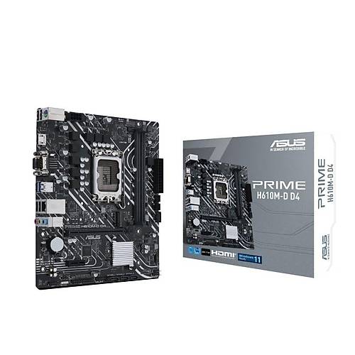 ASUS PRIME H610M-D D4 DDR4 3200MHz VGA HDMI M.2 USB3.2 mATX Soket 1700