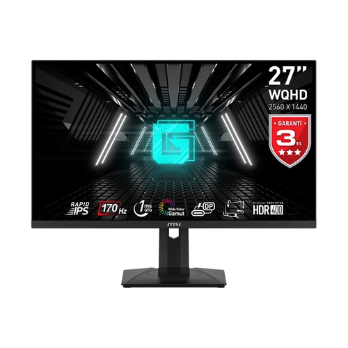 MSI G274QPF 27 2560x1440 170Hz 1ms HDMI DP Type-C HDR 400 IPS Monitr