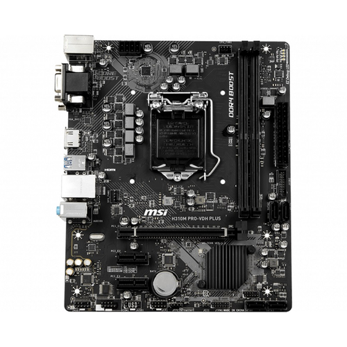 MSI H310M PRO-VDH PLUS DDR4 2666MHz DVI VGA HDMI USB 3.1 mATX Win7 Win10 Soket 1151