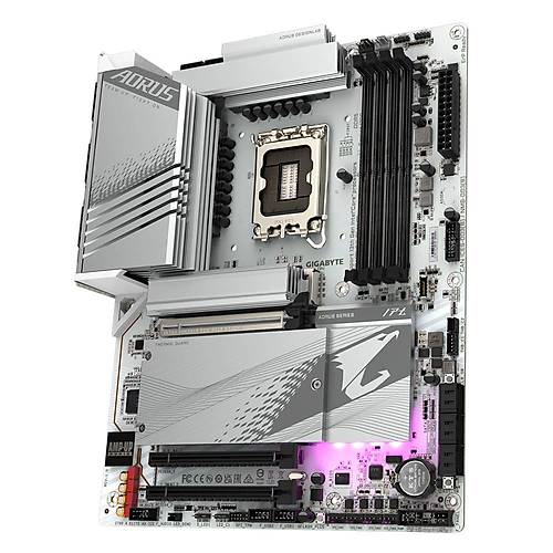 Gigabyte Z790 AORUS ELITE AX ICE Wi-Fi DDR5 7600 MHz (OC) PCI-E Gen5 M.2 USB 3.2 DP HDMI 2.5G LAN Wi-Fi 6E ATX Soket 1700