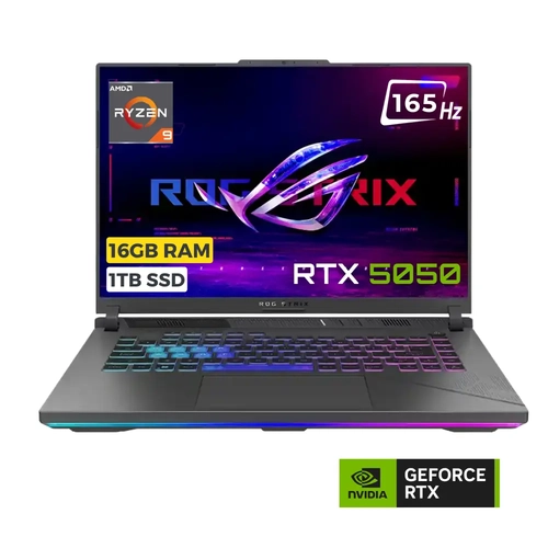 ASUS ROG Strix G16 G614PH-RV036 Ryzen 9 8940HX 16GB 1TB SSD 8GB RTX5050 115W 16 WUXGA 165Hz FreeDOS