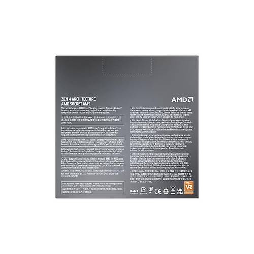 Amd Ryzen 5 7600X Soket AM5 4.7GHz 32MB Cache lemci Fansz Kutulu