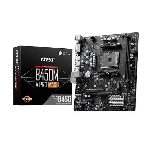 MSI B450M-A PRO MAX II DDR4 4133MHz (OC) DVI HDMI M.2 USB 3.2 2.5G LAN mATX AM4