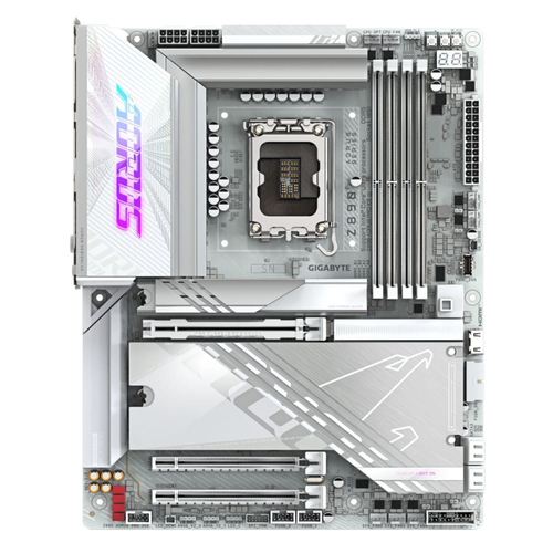 Gigabyte Z890 AORUS PRO ICE DDR5 9500 MHz (OC) M.2 USB 2.0 USB 3.2 Thunderbolt Wi-Fi 7 5G LAN ATX Soket 1851