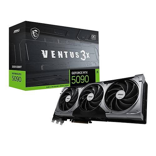 MSI GeForce RTX 5090 32G Ventus 3X OC 32GB GDDR7 512bit DX12 PCIe 5.0 (3xDP 1xHDMI) Ekran Kart