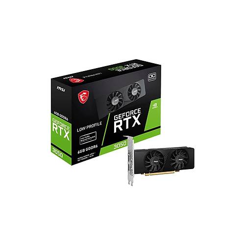 MSI GeForce RTX 3050 LP 6G OC 6GB GDDR6 96Bit DX12 PCIe 4.0 X8 (1xDP 2xHDMI) Ekran Kart