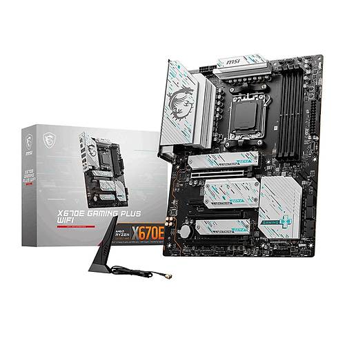 MSI X670E GAMING PLUS WiFi DDR5 7800MHz (OC) 4xM.2 USB 3.2 HDMI DP 2.5G LAN AMD WiFi 6E ATX AM5