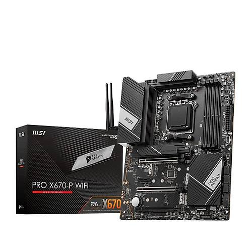 MSI PRO X670-P WiFi DDR5 6600MHz (OC) 4xM.2 USB 3.2 HDMI DP 2.5G LAN AMD WiFi 6E RGB ATX AM5