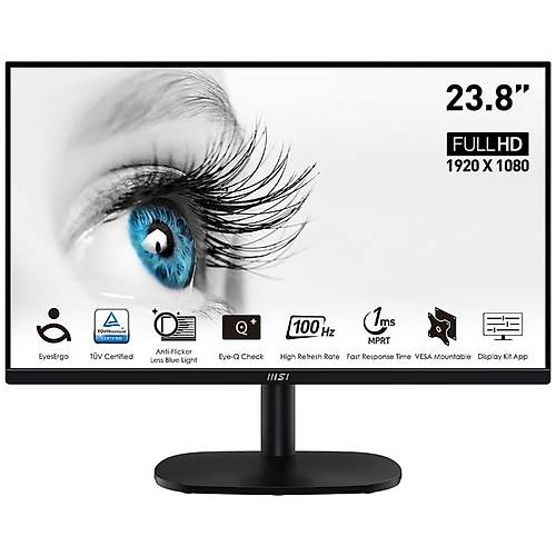 MSI PRO MP245VDE 23.8 1920x1080 100Hz 1ms HDMI VGA Led Monitr