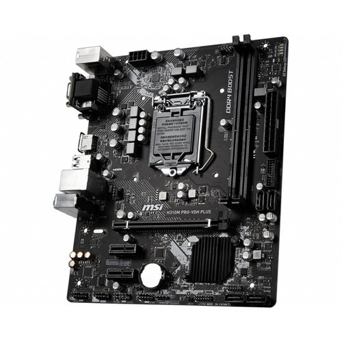 MSI H310M PRO-VDH PLUS DDR4 2666MHz DVI VGA HDMI USB 3.1 mATX Win7 Win10 Soket 1151