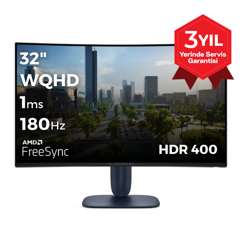 Dell AW3225DM 32 2560x1440 WQHD 180Hz 1ms HDMI DP HDR 400 FreeSync Curved Gaming Monitr