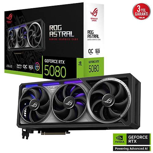 ASUS ROG Astral GeForce RTX 5080 16GB GDDR7 OC Edition Ekran Kart