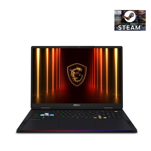 MSI Raider A18 HX A9WIG-092TRRyzen 9 9955HX3D 64GB DDR5 2TB SSD 16GB RTX5080 GDDR7 18.0 UHD+ MiniLed 120Hz Windows 11 Home