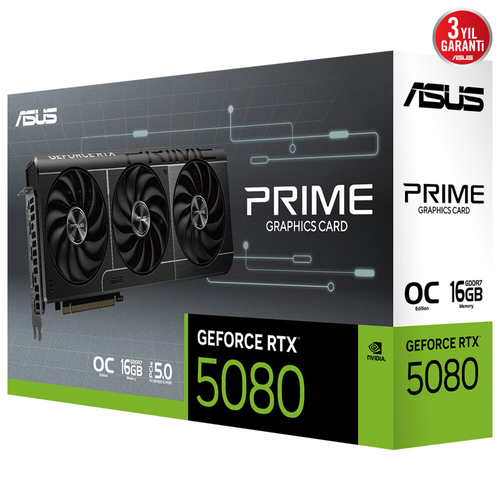 ASUS PRIME GeForce RTX 5080 16GB GDDR7 OC Edition Ekran Kart�