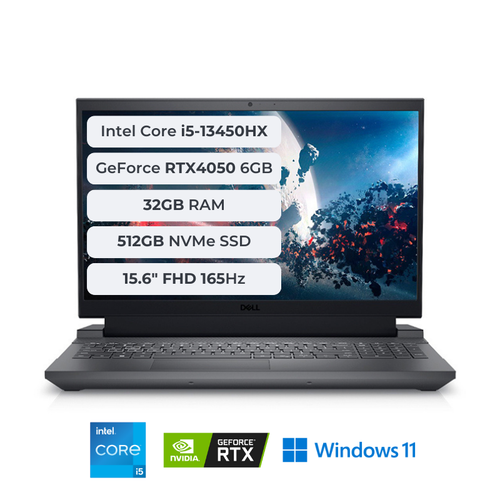 Dell G15 5530 i5-13450HX 32GB 512GB SSD 6GB RTX4050 15.6 FHD 165Hz Windows 11 GALIO152401008-32GB