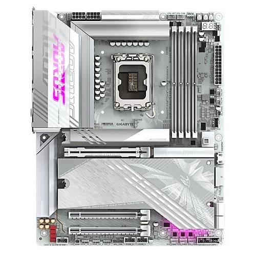 Gigabyte Z890 AORUS ELITE X ICE DDR5 9500 MHz (OC) M.2 USB 2.0 USB 3.2 Thunderbolt Wi-Fi 7 2.5G LAN ATX Soket 1851