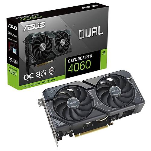 ASUS Dual GeForce RTX 4060 8GB OC Edition 128Bit GDDR6 DLSS 3 Ekran Kart