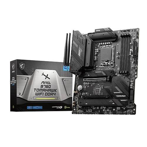 MSI MAG B760 TOMAHAWK WiFi DDR4 5333MHz (OC) PCI-E Gen 5 M.2 USB 3.2 HDMI DP 1x2.5G LAN WiFi 6E ATX Soket 1700