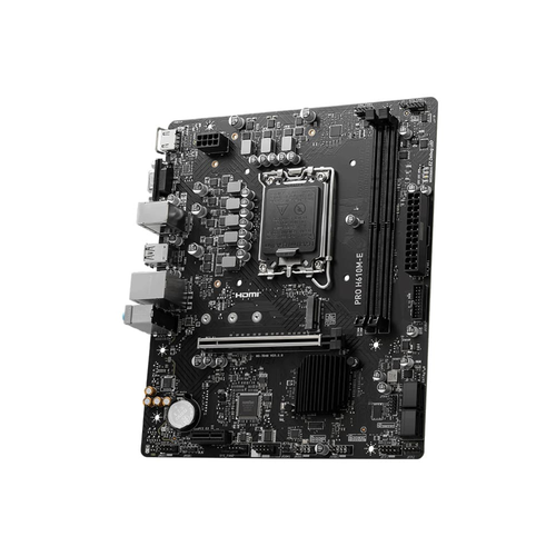 MSI PRO H610M-E DDR5 5600MHz (OC)HDMI VGA M.2 USB 3.2 1x1G LAN mATX Soket 1700